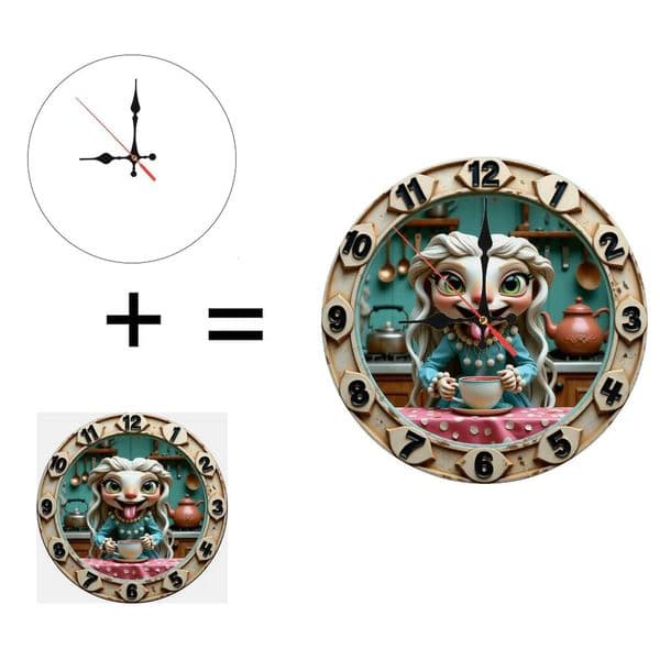 10Inch Wooden Wall Clock, Designed For Train Enthusiasts, Featuring A Locomotive Model