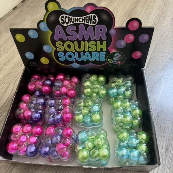 In Stock 5.5CM Colored Pearl Ball Magic Cube Squishy Toys Decompression Noisy Ball Soft Fidget Toys Kids Squeeze Toys Fast Shipping