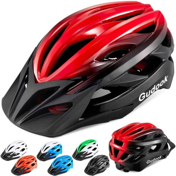 Bike Helmet, Bicycle Helmet for Adult Men & Women Mountain Road Cycling Helmets with Dial Fit Adjustment Detachable Visor 26Y0616