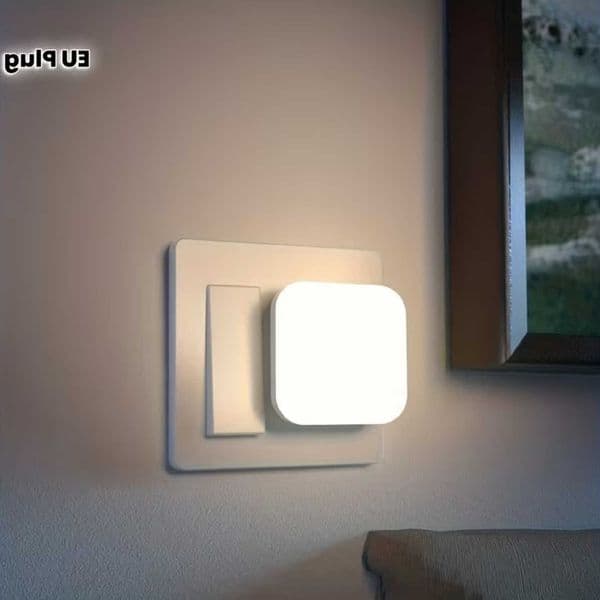 LED Night Lights Plug-in 1/2pcs Wall-Mounted with Auto On/Off Dusk to Dawn Sensor 05W Low Voltage 220-240V Warm White Light M260616