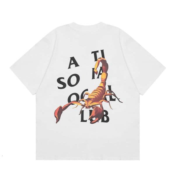 Antisociality Club Shirt Designer Luxury Trendy Brand Anti Soccials Club T Shirts Men Hip Hop Y2k Casual Shirt Fashion Cross Letter Print Trendy H2y Club T Shirt 51E