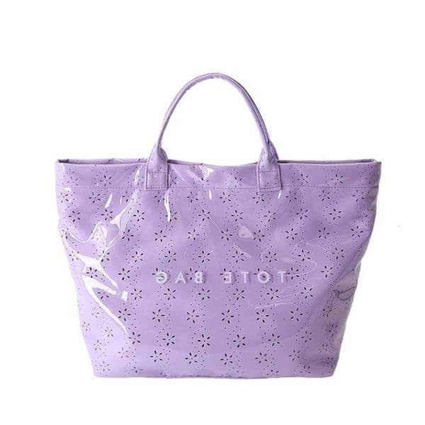 Waterproof Transparent Jelly Bag Travel Letter Print Flower Letter Prints Handbags Shoulder Bag Large Capacity Beach Bag OutdoorR260616