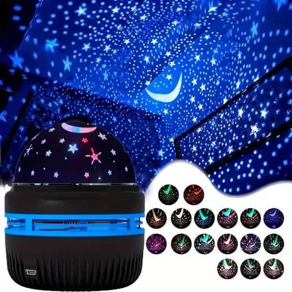 Starry Sky Night Lights LED USB Projector Lamp Magic Ball Moon Star Christmas Lights Home Bedroom KTV Atmosphere Decorations M260616