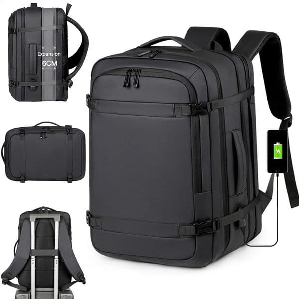 classic travel backpack men business school expandable usb bag large capacity laptop waterproof fashion 260611
