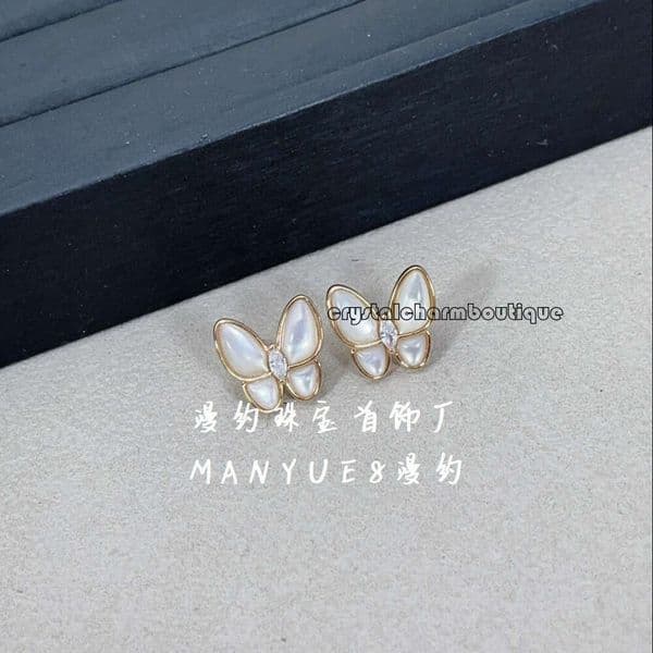 Designer Jewelry vanes cleeefi earring High end mother of pearl butterfly for women best selling earrings