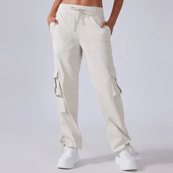2026 Gym Clothe Set Cargo Pant Loose Workout Women Casual Gym Yoga Long Wide Leg Pants Drawstring Running