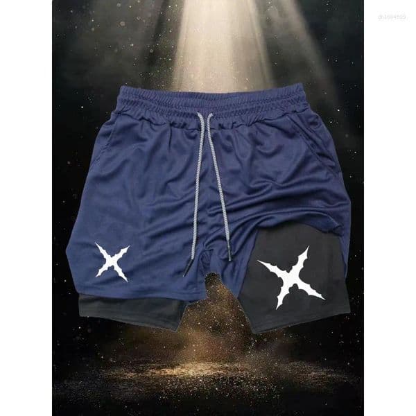 Men's Shorts Breathable Quick Drying Fitness Double-layer Sports 2-in-1 Running