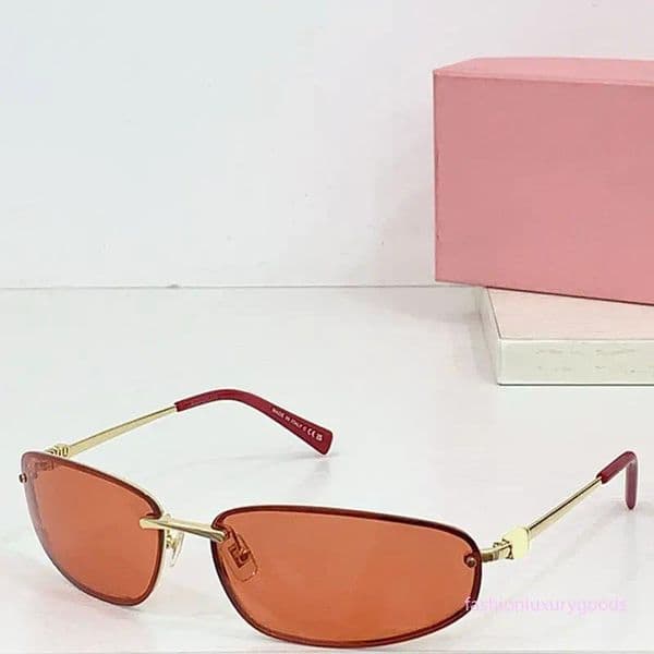 Designer Sunglass women luxury Sunglasses MU A50S Simple And Luxurious Style Orange Color Lenses Metal Frame Character Logo On Temples Womens Sun Glasses