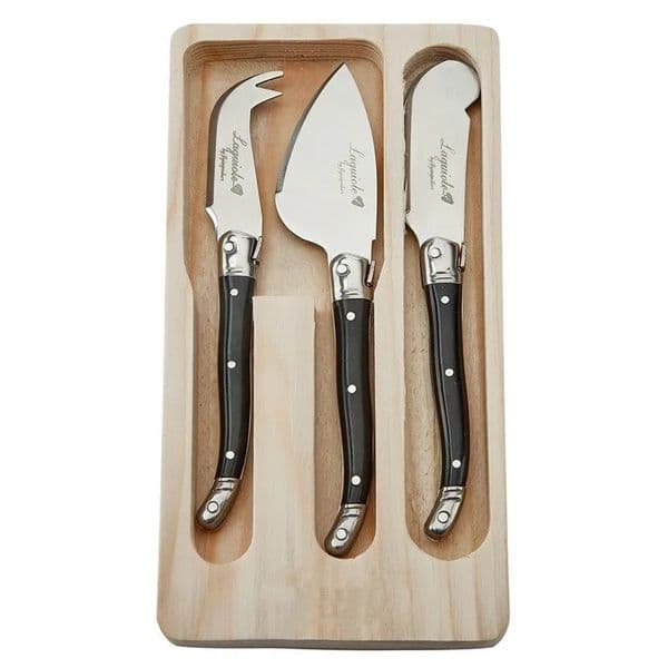 3pcs Laguiole Cheese Tool set Black Butter Spreader Sand Jam Knife Small Cheese Slicer Scraper Cutter Kids Child Cutlery 260617