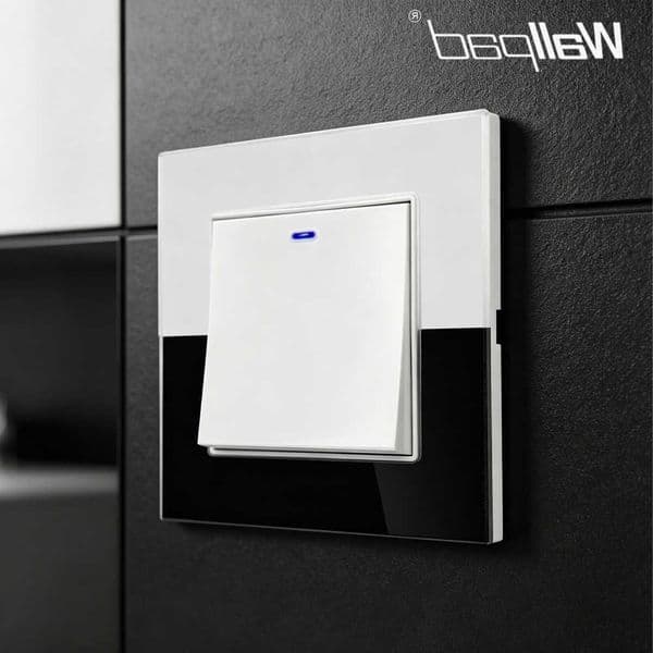Way Wallpad 2 1/2/3 Gang Wall light Switch White Black Tempered Glass Panel With EU Socket LED Indicator USB Outlet AC220VR260617