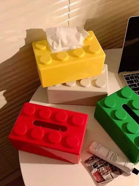 Miniso Creative Inimalist Desktop Building Blocks Tissue Boxes Living Room Coffee Desktop Decoration Paper Boxes Storage Boxes L260616