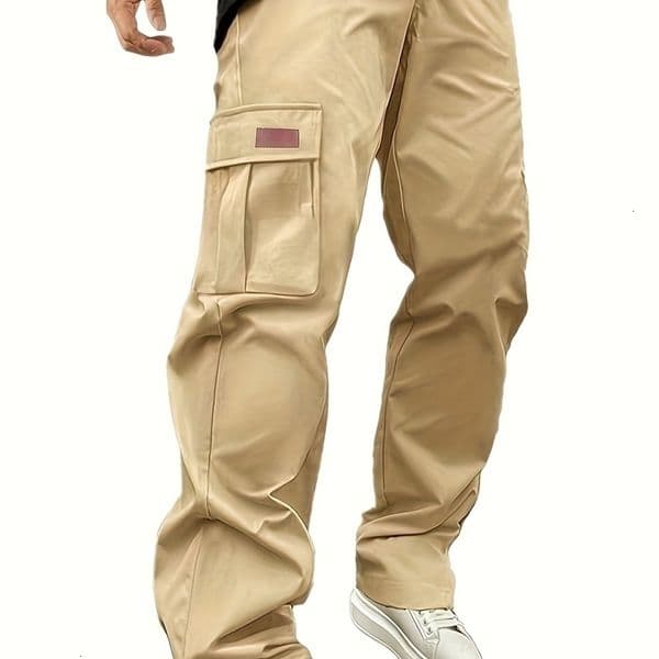 2026 Summer Mens Work Pants European and American Independent Station Drawstring Multi Pocket Casual 260613