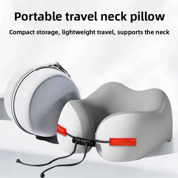 Memory Foam U Shaped Travel Pillow Portable Neck Support for Airplane Sleeping Side Sleeper