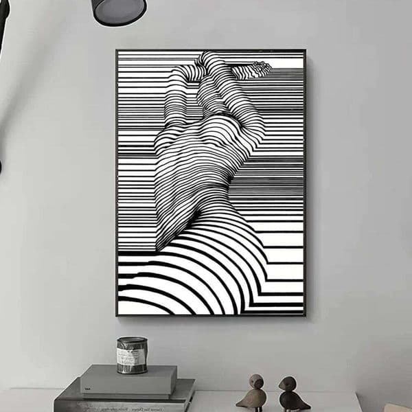Modern Abstract Wall Art Black and White Nude Woman Picture HD Canvas Printed Poster Home Living Room Hallway Decoration 26Y0617