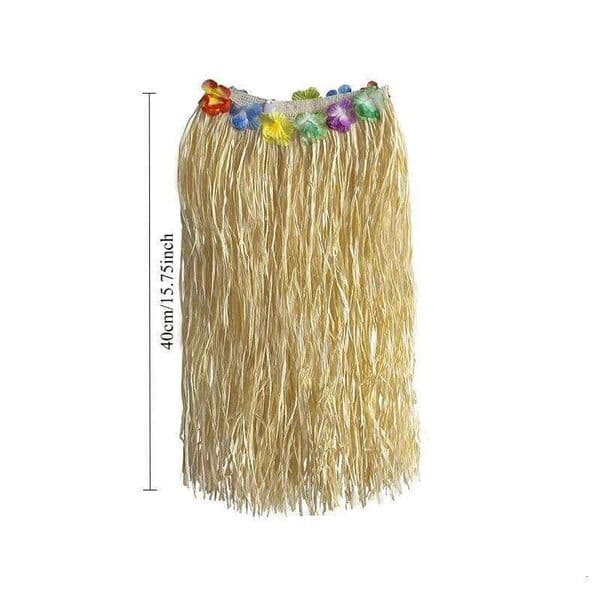 Hawaiian Grass Skirt Artificial Straw Costume for Beach Party Stage Performance