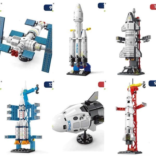 Rocket HUIQIBAO Mini Aviation Manned Model Building Blocks Space Aerospace Station Bricks Ci Construction Toys for Children Z Y260617