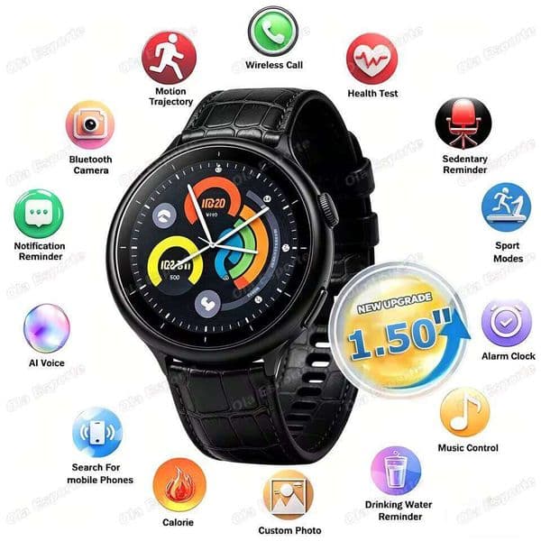 Ola Esporte Outdoor Watch 2026 Heart Rate Camera Control Smart Message Reminder Bluetooth Call Sports Mode Smartwatch J260617