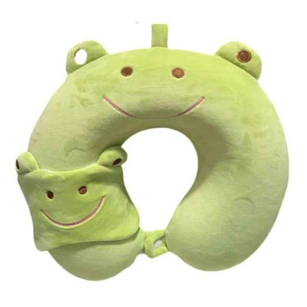Memory Foam U-Shaped Neck Pillow with Washable Cover and Eye Mask for Office Nap Travel