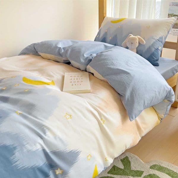 pop K Style Back-to-School Pink Bedding Set Twin Full Queen Size Bed Girls Floral Bed Flat Sheet case Kawaii Home Textile D260617