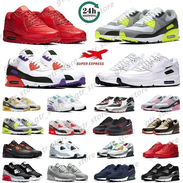 Running Shoes 90s Sports 90 Sneakers Mens Trainers Surplus Black Desert Camo Wolf Grey Midnight Navy Infrared UNC Camo Sail Vintage Green Women Loafers Outdoor