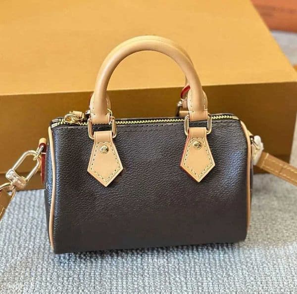 10A Evening Bags New Luxury design Women mini handbag Best quality nano shoulder bag Fashion Crossbody bag Embossed Denim bag Brown Flower 16cm