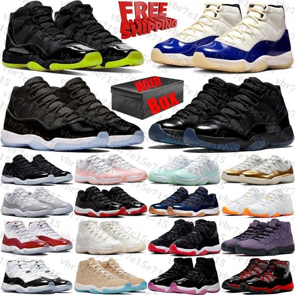 Free Shipping With Box Basketball 11 11s low Shoes Designer Sport sneakers Gamma Blue for shoe mens womens Space Jam high lows UNC d h gate Cool Grey bred trainers