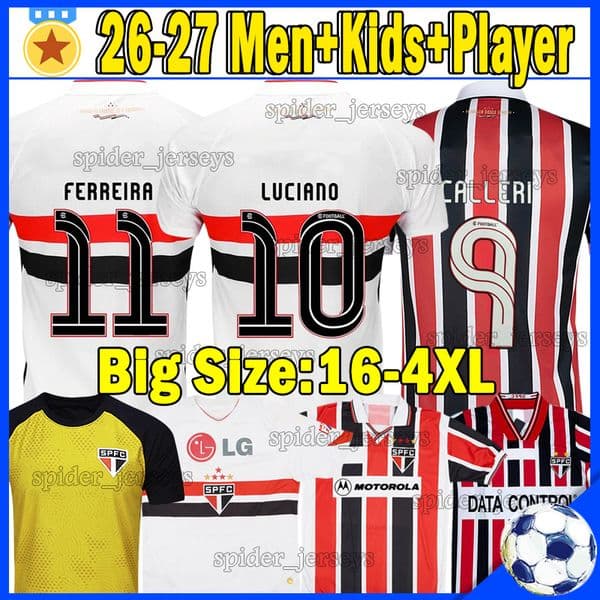 XXXL 4XL 26 27 Sao Paulo Soccer Jerseys LUCIANO CALLERI TAPIA Player Version 2026 2027 DANIELZINHO LUCAS BOBADILLA Retro 1993 97 2000 07 Men Football Shirts Kids Kits