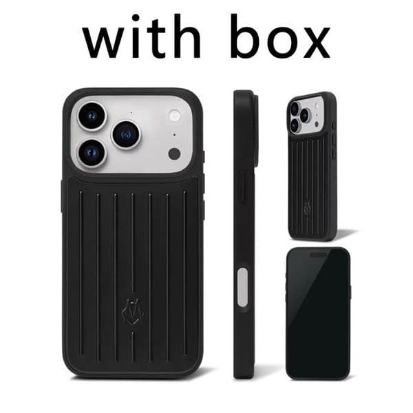 Black Phone Suitcase Designer Case for Apple iPhone Pro Max Polycarbonate Aluminum Alloy MagSafe Cover Coque Funda Titanium Cases 4YF