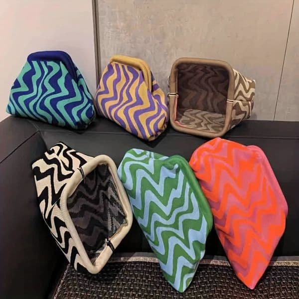 2026 Ladies Beach Shoulderbag Vintage Letter Crochet Knitted Tote Crochet Cord Fabric Shopping Bag Unclosed Unlined Purse260617