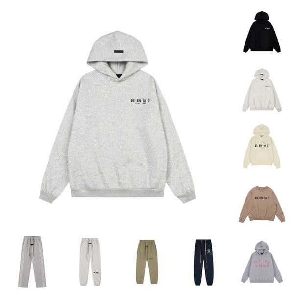 FEAROFHoodieGOD Designer Unisex Y2K Trendy Letter Print Hoodie Men's Casual Daily Drawstring Sweatpants Hip Hop Streetwear Tracksuit Sizes S-XL