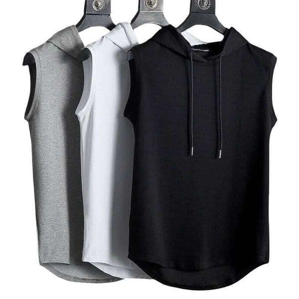 Boxer For Man Mens Sleeveless Hooded Tank robe man Tops Summer Gym Bodybuilding Fitness Sport Workout Singlet Solid Color Sports Vest 26M0305 Sock