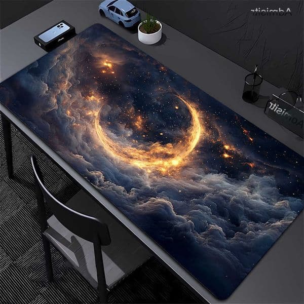 Moon Large Art Anime Mouse Pad XXL 90x40cm Computer Laptop Office Rubber Non-Slip Table Pads Long Desk Mat Gaming Keyboard Mats D260618