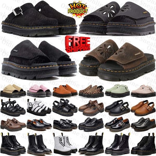Free Shipping Designer dres doces martin martenshoes sandals martens martenns martines boots heels sandale slides slippers for kitten mens womens luxury fashion