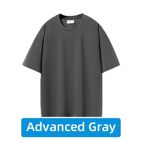 100 Pure Cotton T Shirt With Round Neck Shoulder For Both Men Women Summer Solid Color Short Sleeved Casual Loose Fit 0A5