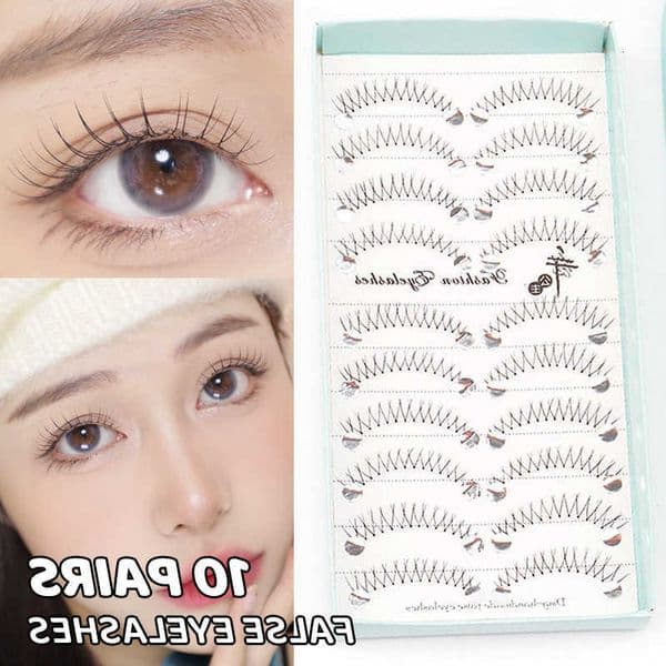 Manga 3/5/10 Pairs Lashes Lashes Transparent Stem Eyelashes Faux Cils Soft and Slender False Eyelashes Lash Extension Makeup M260618