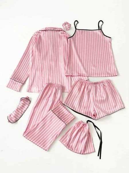 womens starry Luxurious sky print leopard print satin pajama set including pocket collar top pants shorts adjustable shoul J260618
