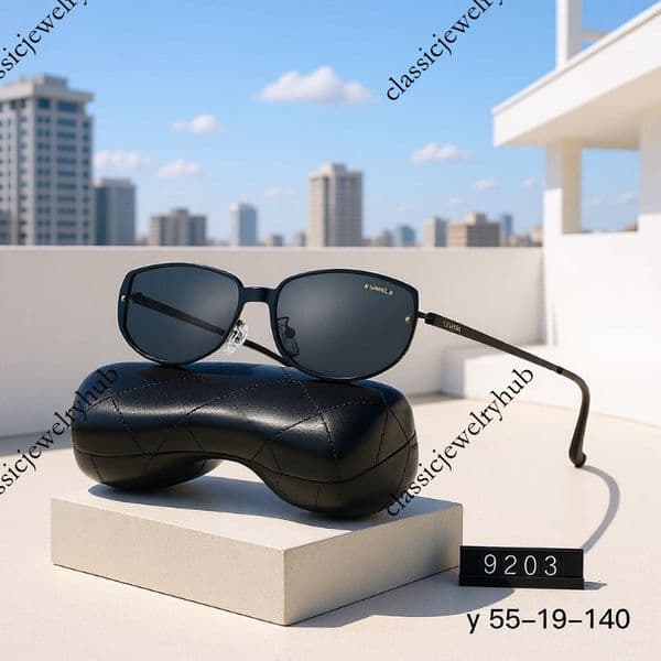 cc sunglasses for women Model Small Polarized Cat Eye Women's Trendy Personality Sunglasses UV lunette channels glasses