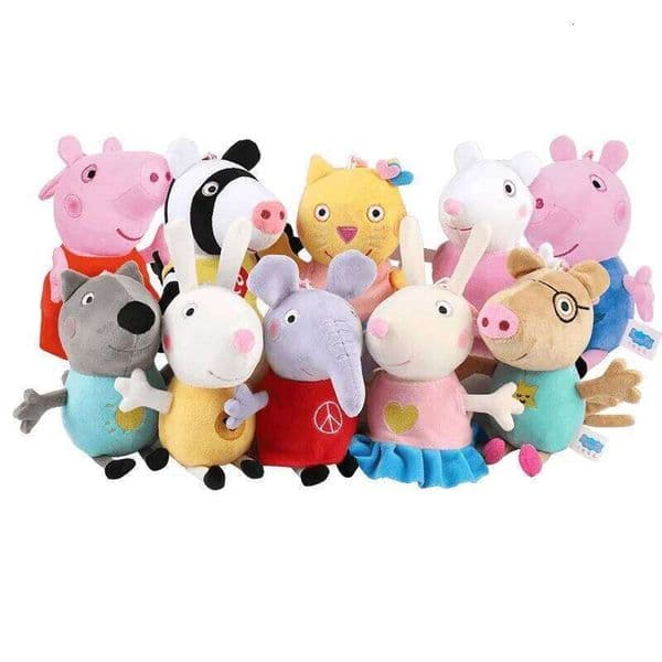 16-19CM Genuine Pig Bundle pocket 8 Friends Daddy Mammy George Plush Bahs Stuffed Dolls Pajamas Peppa Kids Gift W260618
