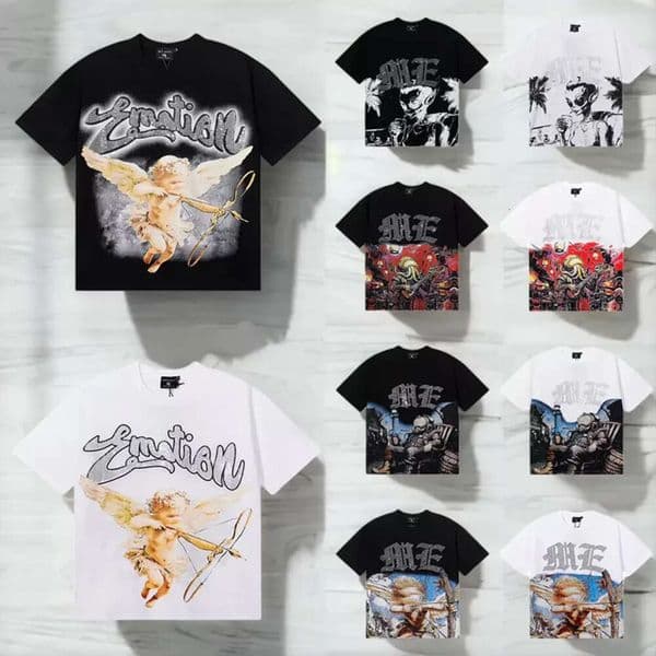 Mixed Emotions Shirt Men Rhinestone Designer Shirt Y2k Shirt Graphic Tee Summer Loose Fit Shirts Campus Fashion Shirt Casual Shirts Hip Hop Tees MIXED EMOTION S Xl 7B6