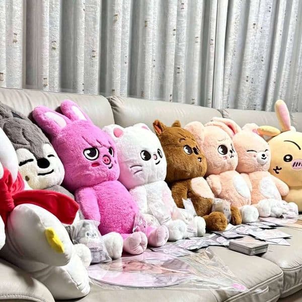 Large SKZOO Plush Pillow Cute Stuffed Toy, Soft Fluffy Cartoon Plushie for Stray Kids Fans, Birthday Christmas Gift W260618