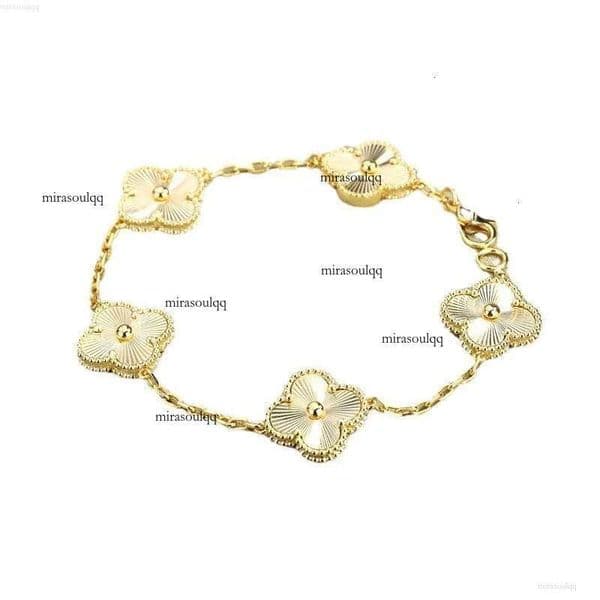 clover braclet designer jewelry for women double sided lucky diamonds sparkling flower charm van cleefbraclet 74c
