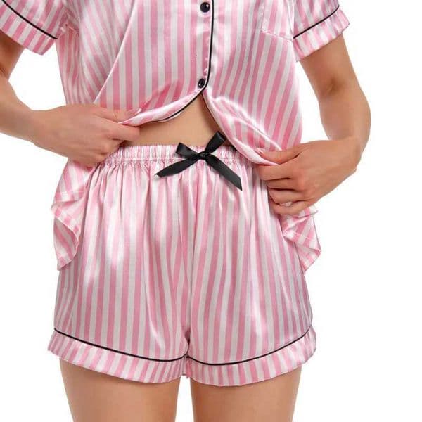 Women Pajamas Womens Homewear Leopard Print Casual Suit Spring/Summer Lapel Short Sleeve Shorts Pijamas Women Sleepwear J260618