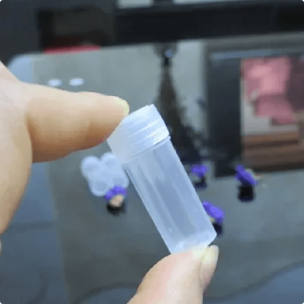 Mini plastic packing bottles 5g transparent plastic powder bottle sample bottle storage container with sealed lid