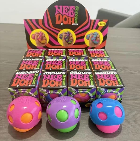 Mushroom NeeDoh Decompression Ball Fuzz Ball Toy Squeeze Rebound TPR Silicone Ball