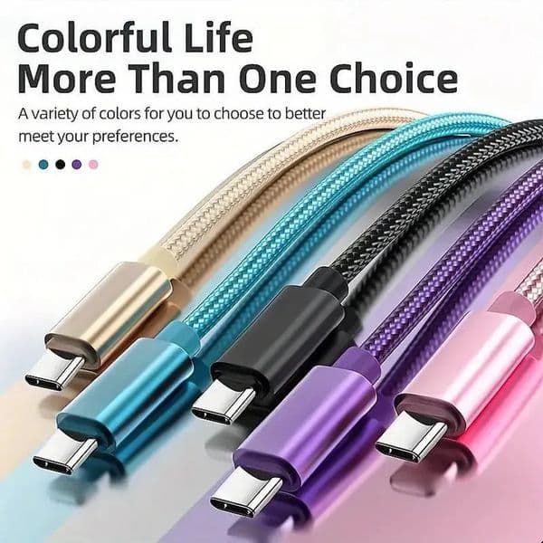 Universal Phone Data Cable 1M 2Ft 2M Fast Charging Cord 6Ft 3M 10Ft To Type Nylon Braided Suitable For Iphone Plus Pro Max Android Samsung To C Fast Charging 4YF