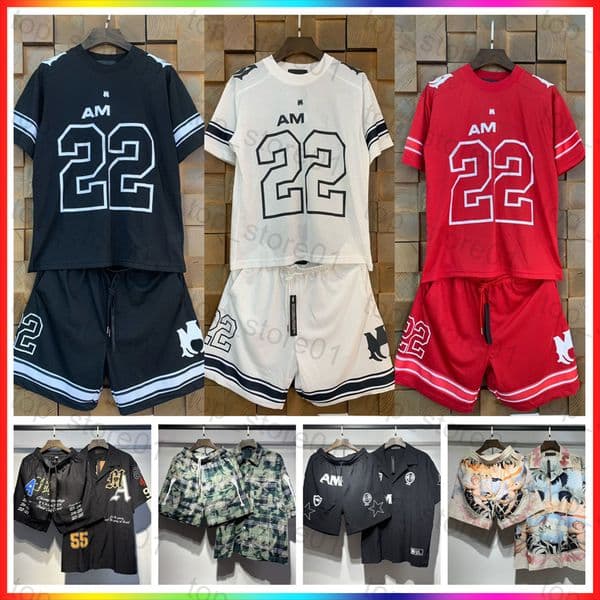 5A designer tshirt for men shorts luxury men clothing set 2026 summer breathable mesh beach shortsfashion embroidered quick drying loose graphic t shirt streetwear