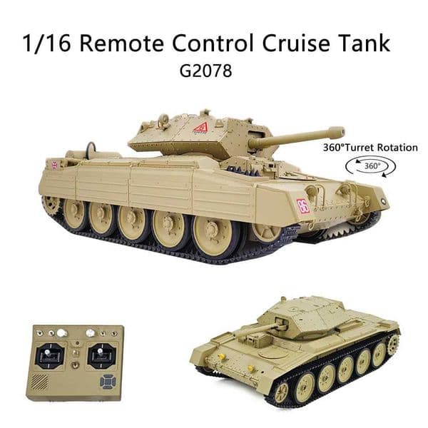 G2078 1/16 Crusader Tank Model Saet 360 Simulation Sound and Action Effects Turret Tank Military Model Adults Toy Y2606182KEI