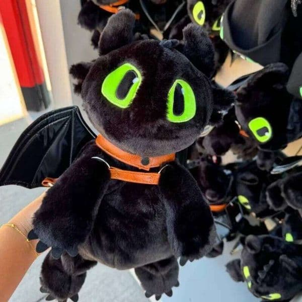 Cute Dragon Backpack Cartoon Plush Large Capacity Travel Commuter Bag Holiday Gift 26Y0610