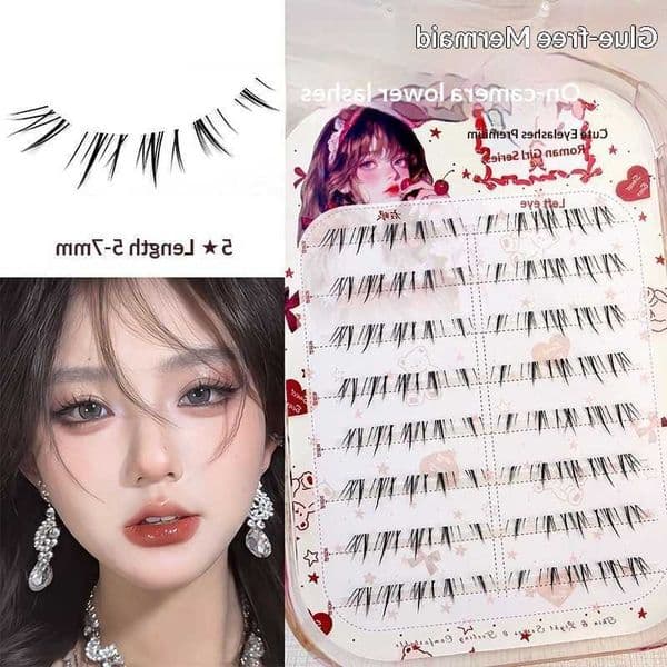 Cluster No Eyelashes Glue Under -Lower Lashes Natural VolumeSegment Lashes Easy Apply for Beginners Anime Eye Lashes4-8mm M260618