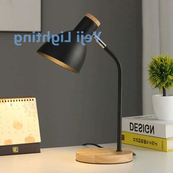 lamp Desk Ins wooden E27 base Nordic Table Lamp Colorful Bedside Lamp Reading Study Lights Macaron Color Wooden Art LED lights C260618